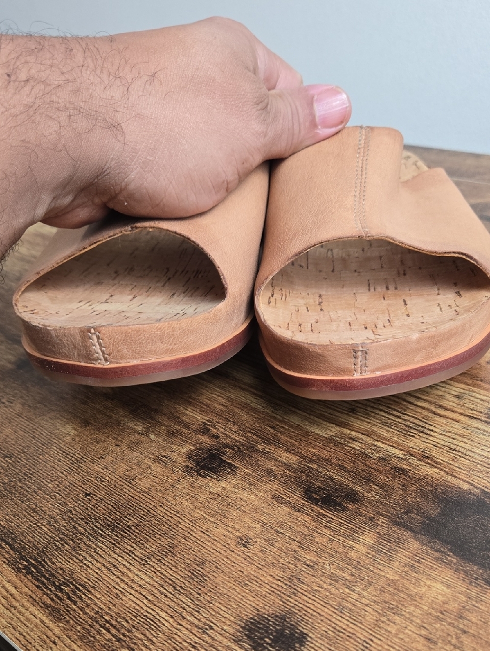 Kork-Ease Tutsi Slide Sandals Natural Leather Color Sz 10 Boho Comfy Support - Picture 4 of 9